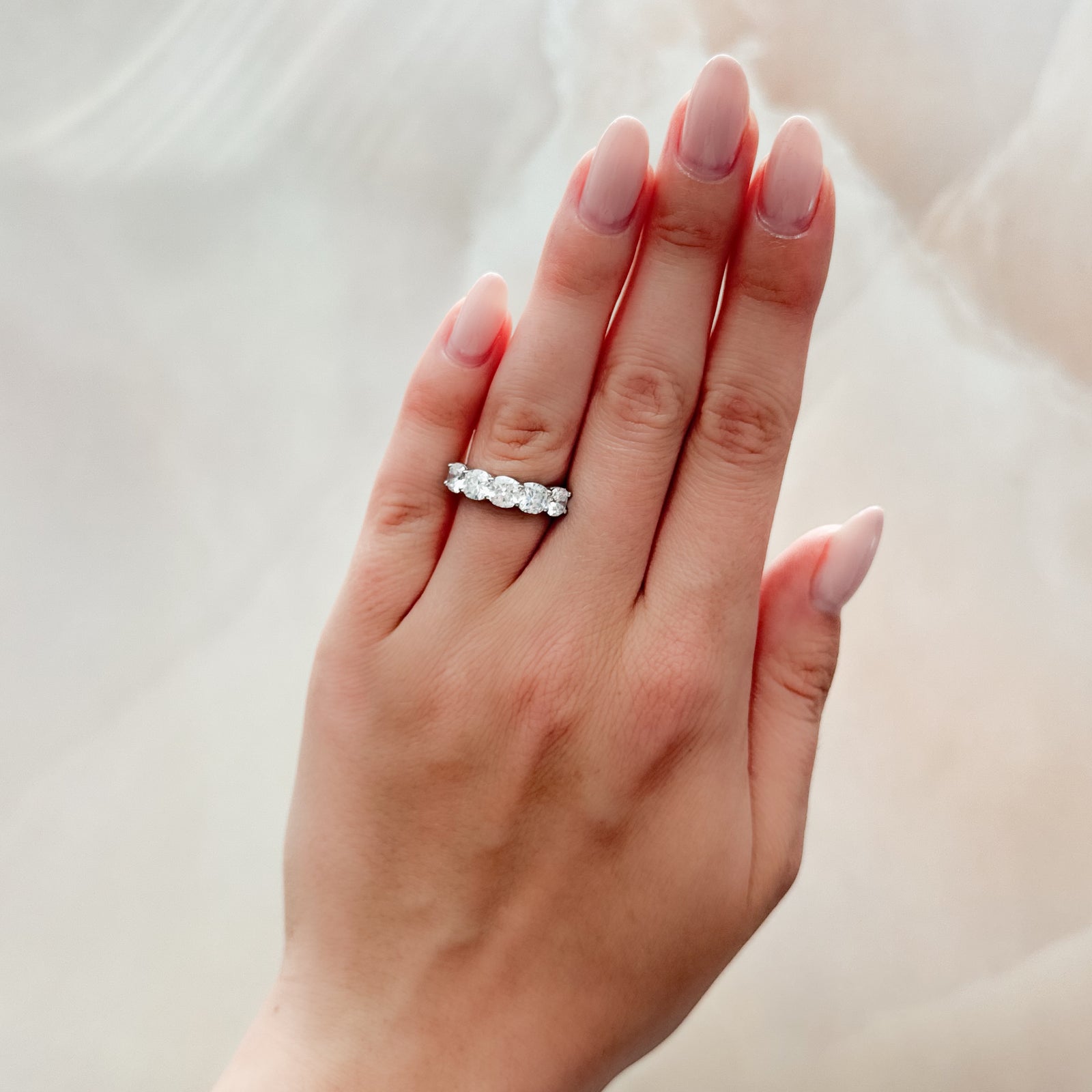 Five Stone Cushion Cut Diamond Band Band Good Stone Inc 