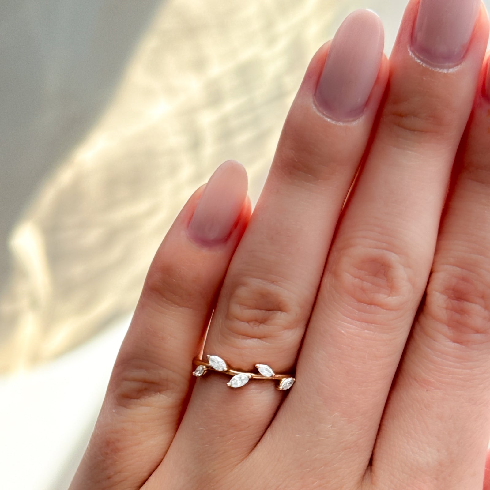 Laurel Marquise Band by Good Stone in Yellow Gold