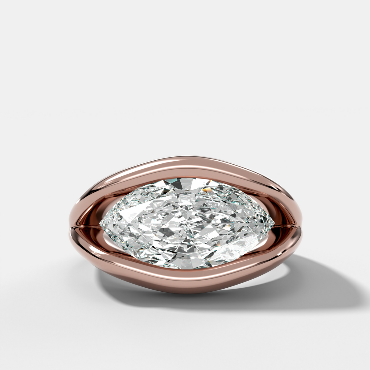 Iris Engagement Ring With East West Marquise Cut Diamond