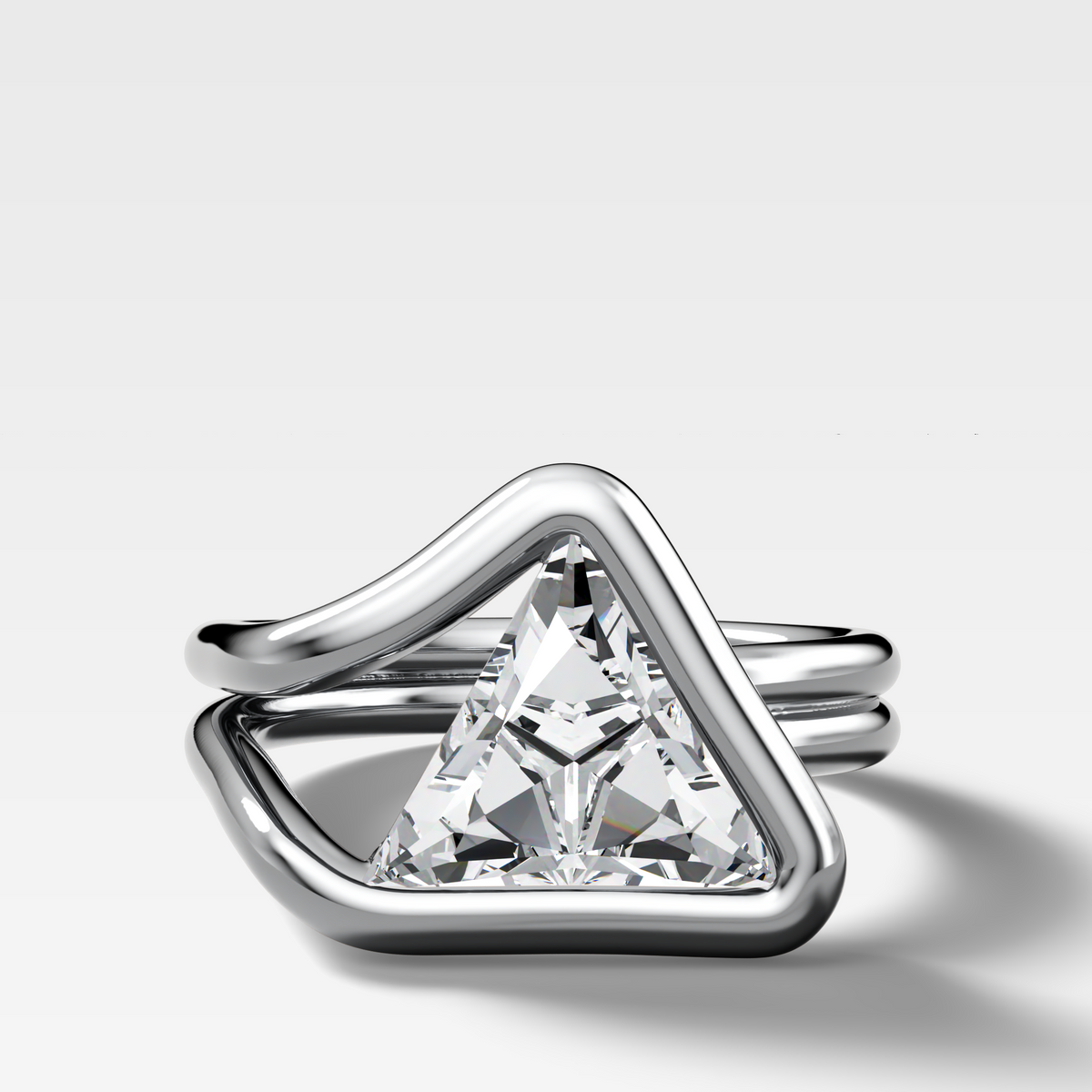 Lasso Engagement Ring with Trilliant Cut Diamond