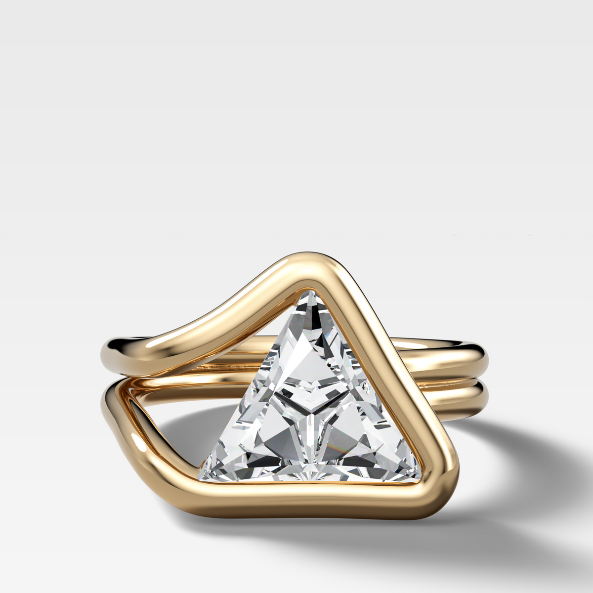 Lasso Engagement Ring with Trilliant Cut Diamond