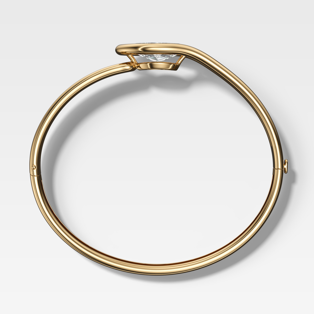 Brazalete Lazo con Diamante de Talla Redonda