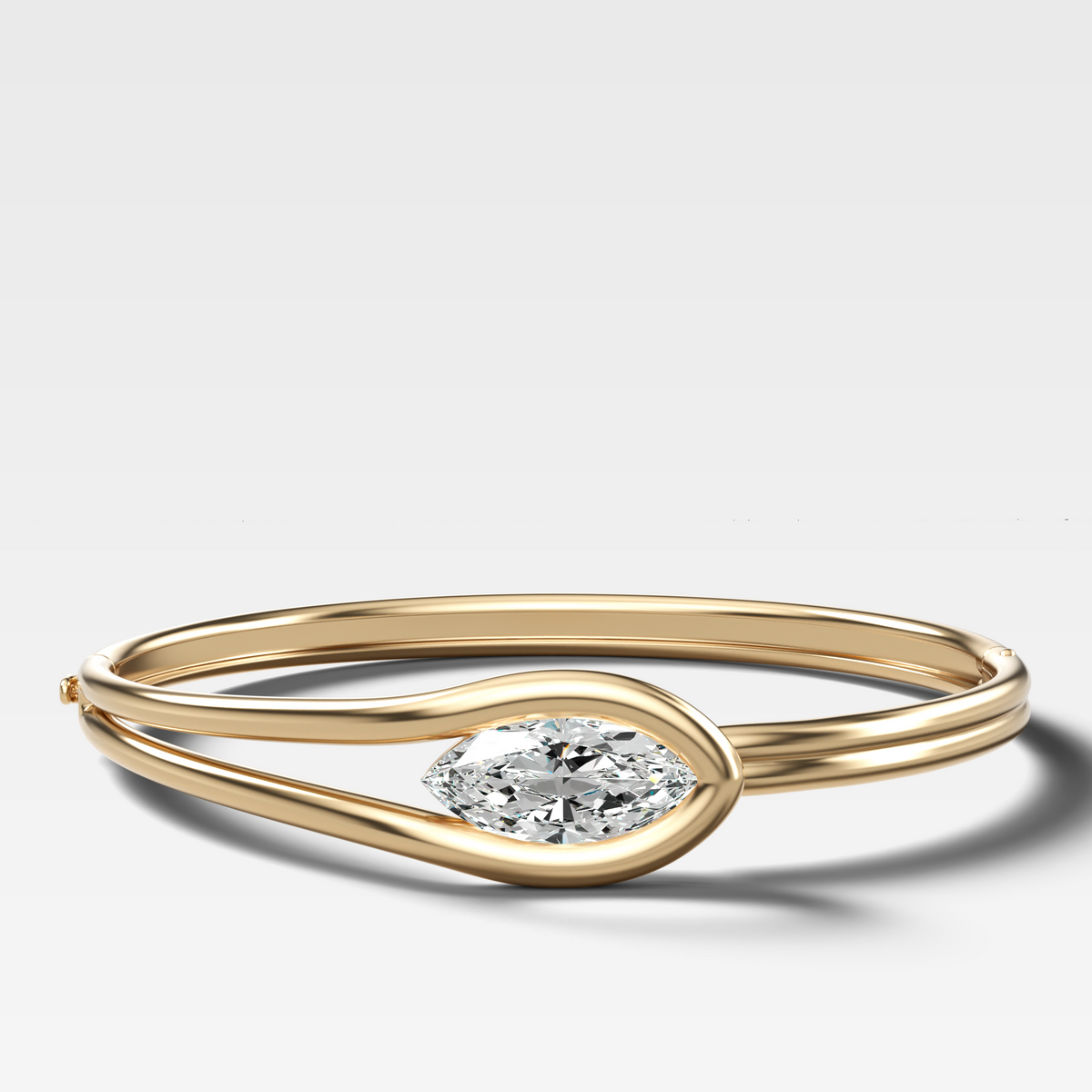 Brazalete Lazo con Diamante de Talla Redonda