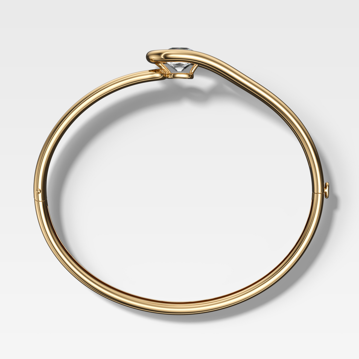 Brazalete Lazo con Diamante de Talla Redonda