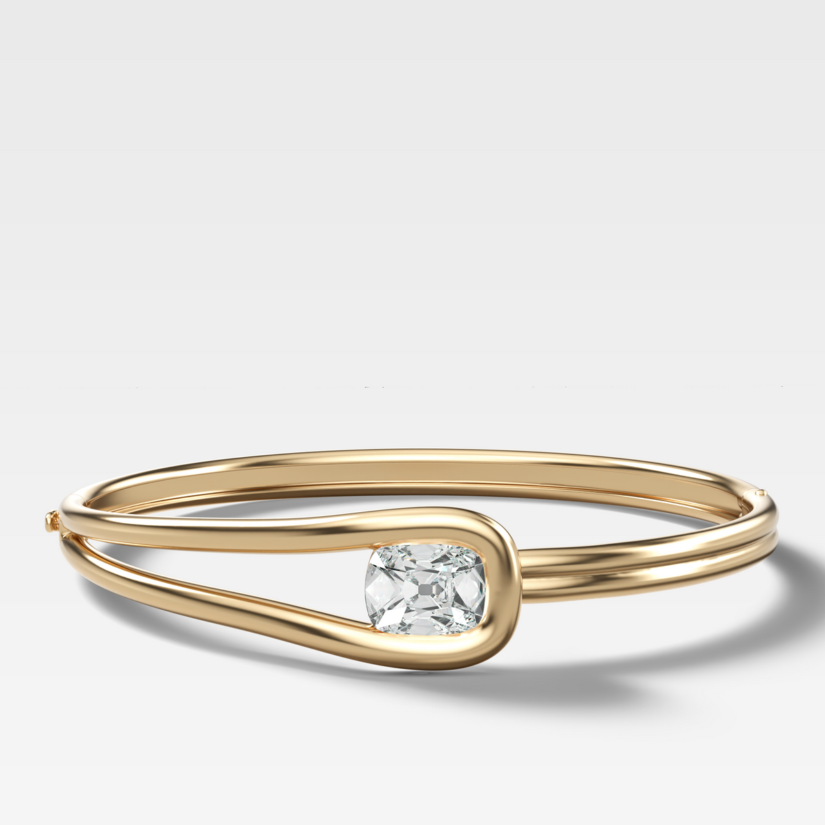 Brazalete Lazo con Diamante de Talla Redonda