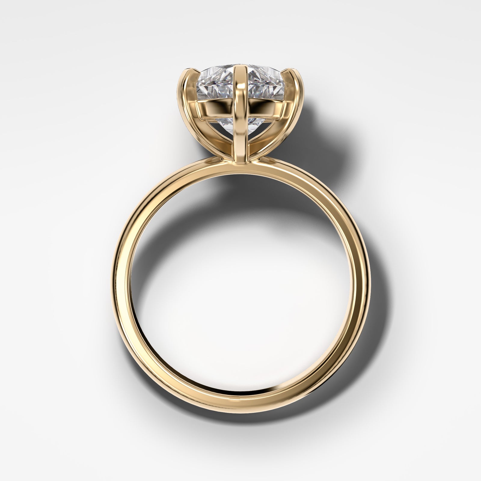 Nova Solitaire With Marquise Cut by Good Stone in Yellow Gold