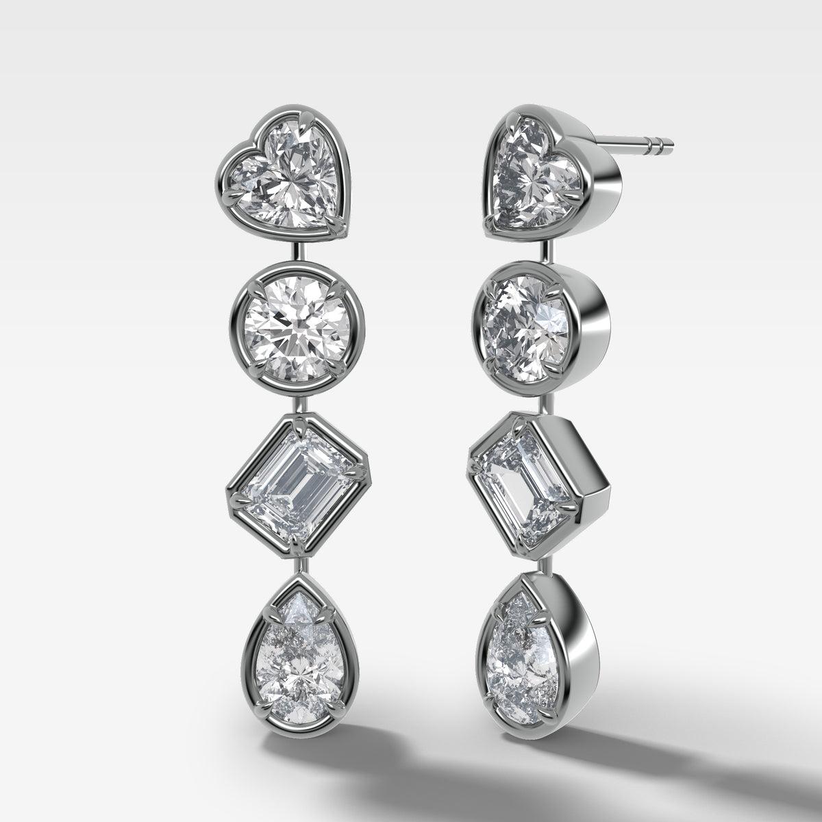 Club Mixed Shape Drop Earrings