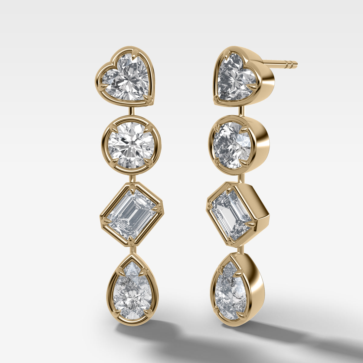 Club Mixed Shape Drop Earrings