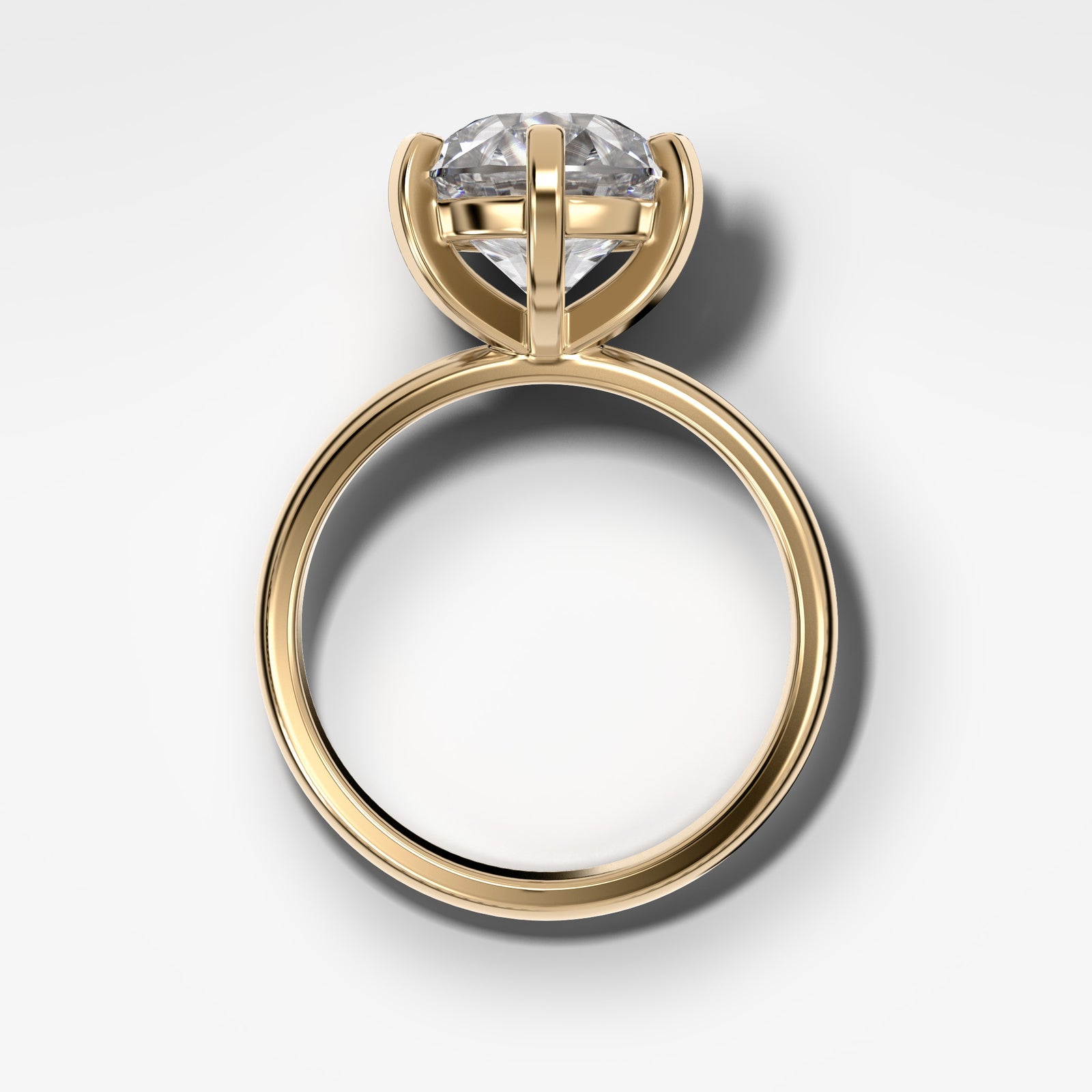Nova Solitaire With Old Euro Cut by Good Stone in Yellow Gold
