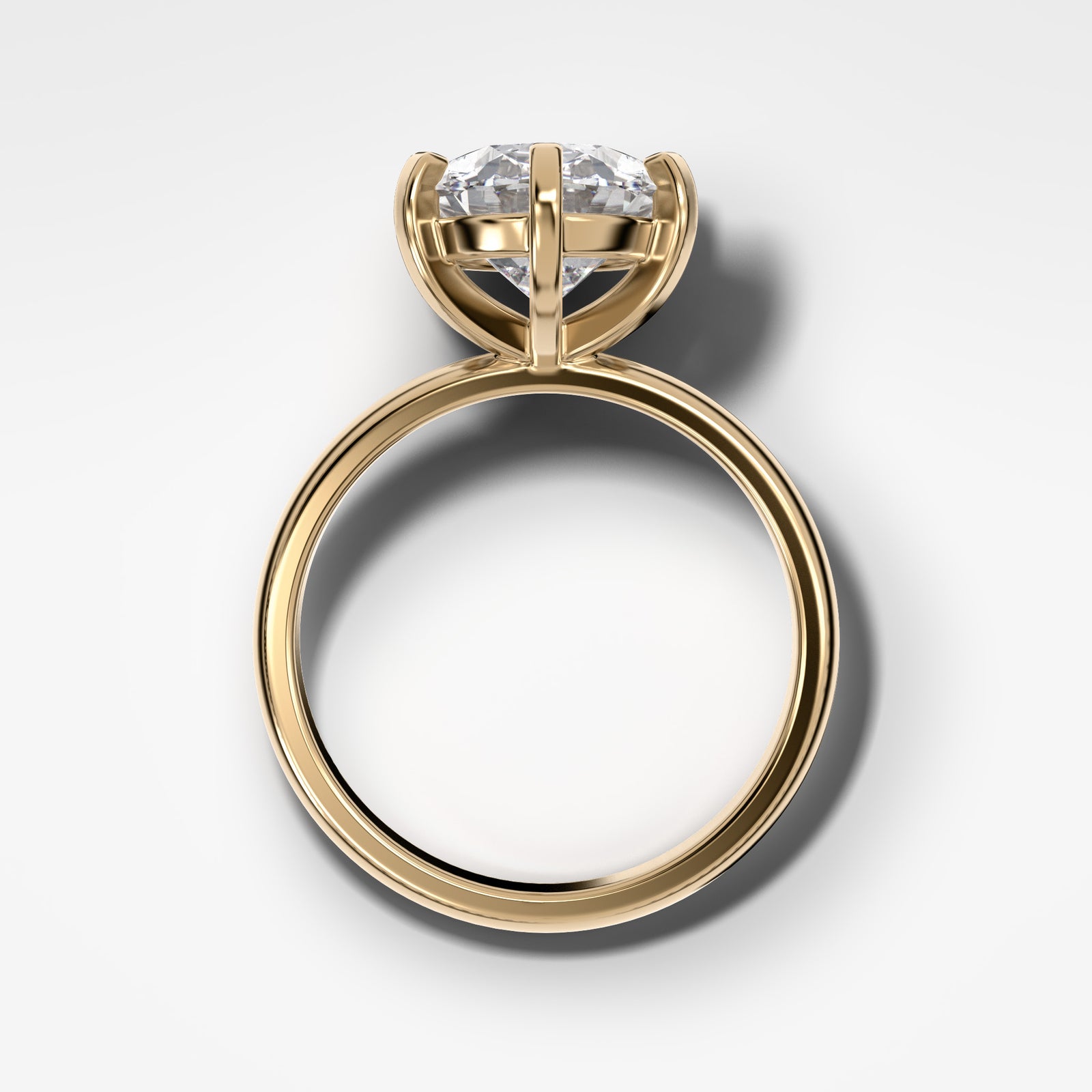 Nova Solitaire With Oval Cut by Good Stone in Yellow Gold