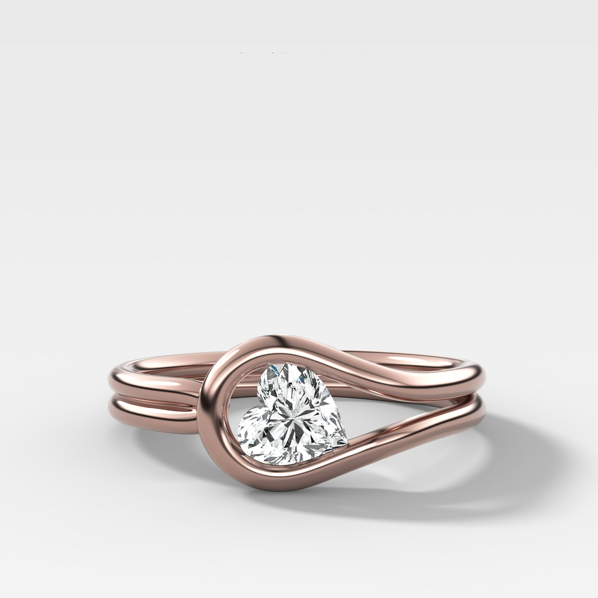 Petite Lasso Band with Heart Cut Diamond