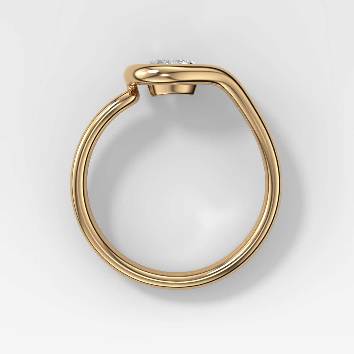 Petite Lasso Band with Heart Cut Diamond