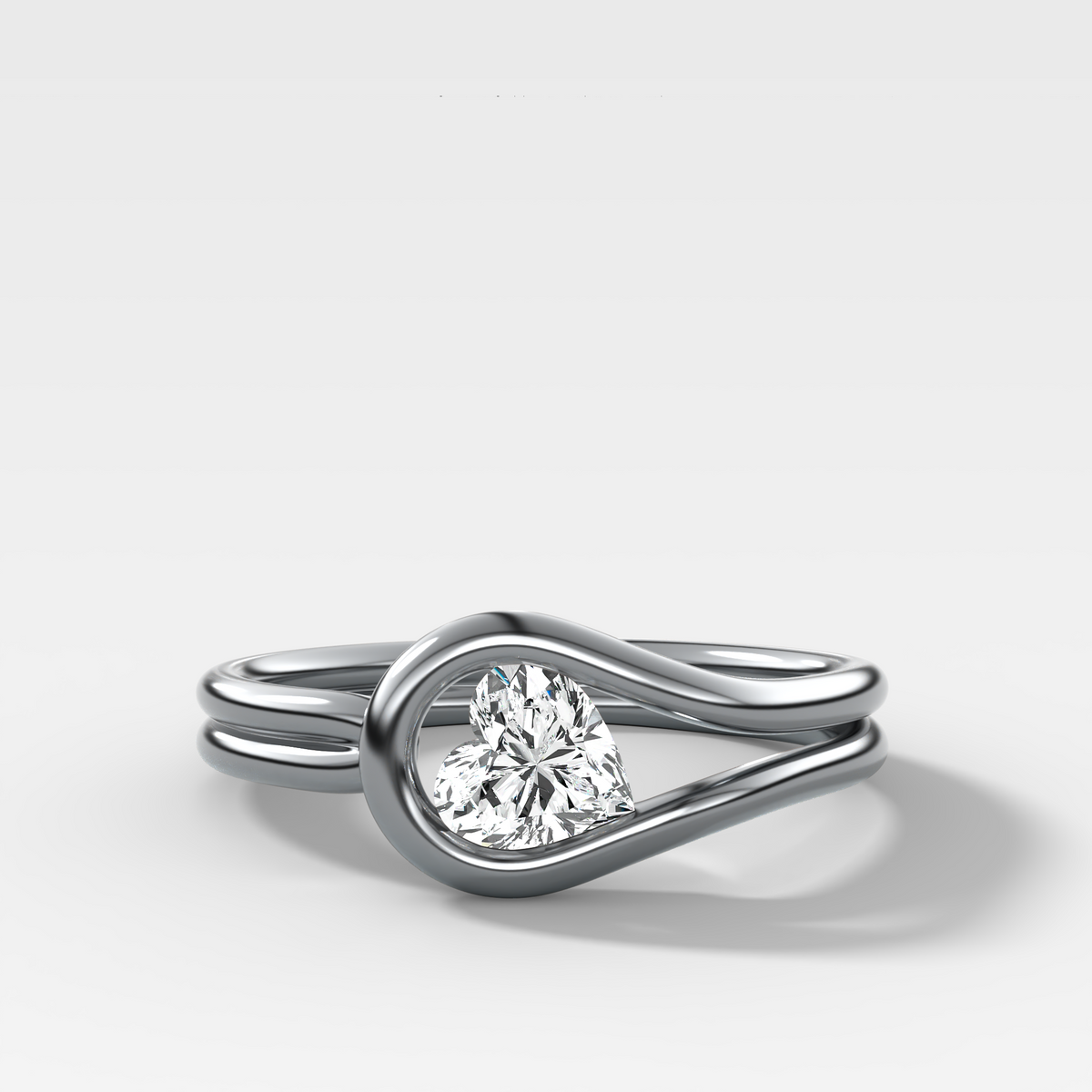 Petite Lasso Band with Heart Cut Diamond