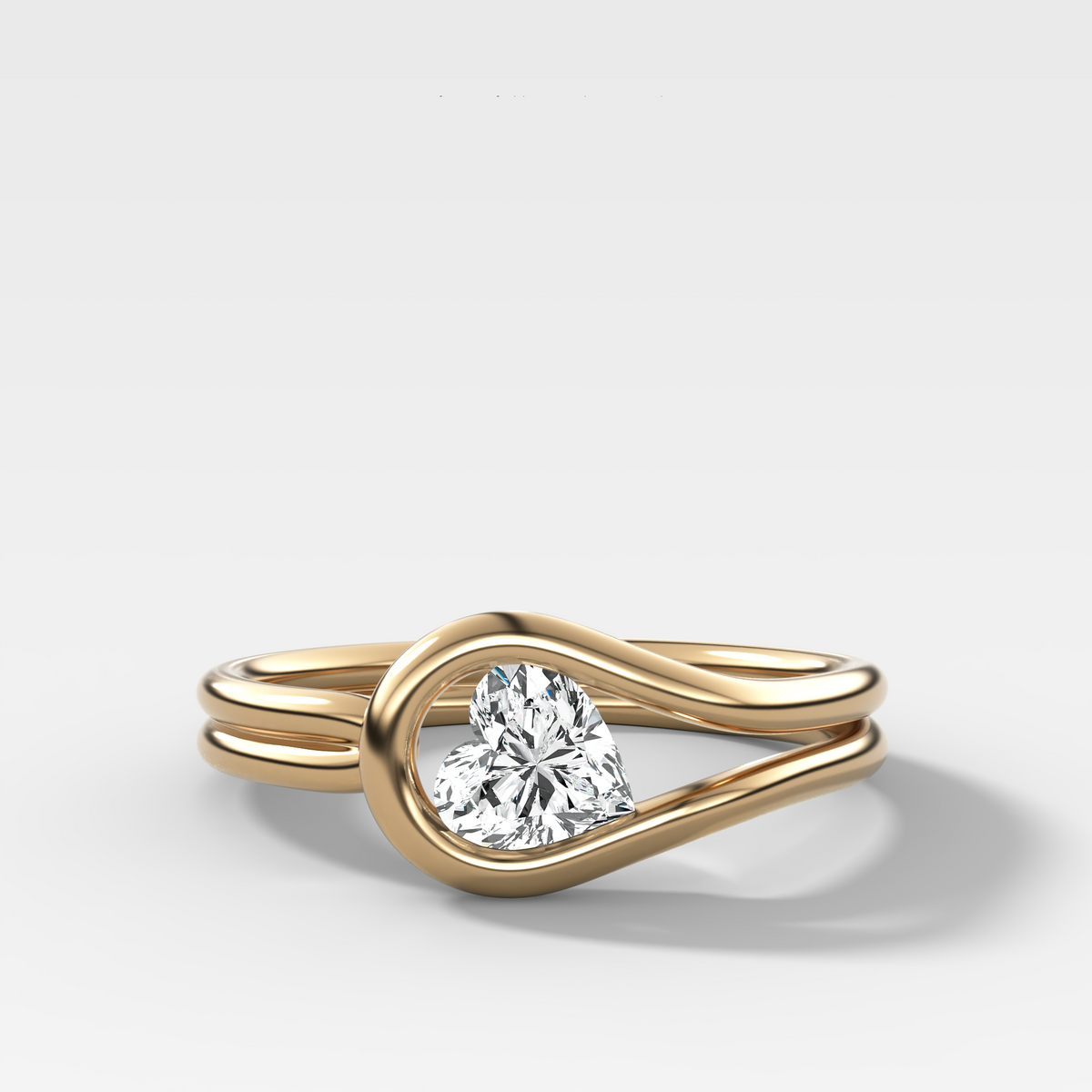 Petite Lasso Band with Heart Cut Diamond