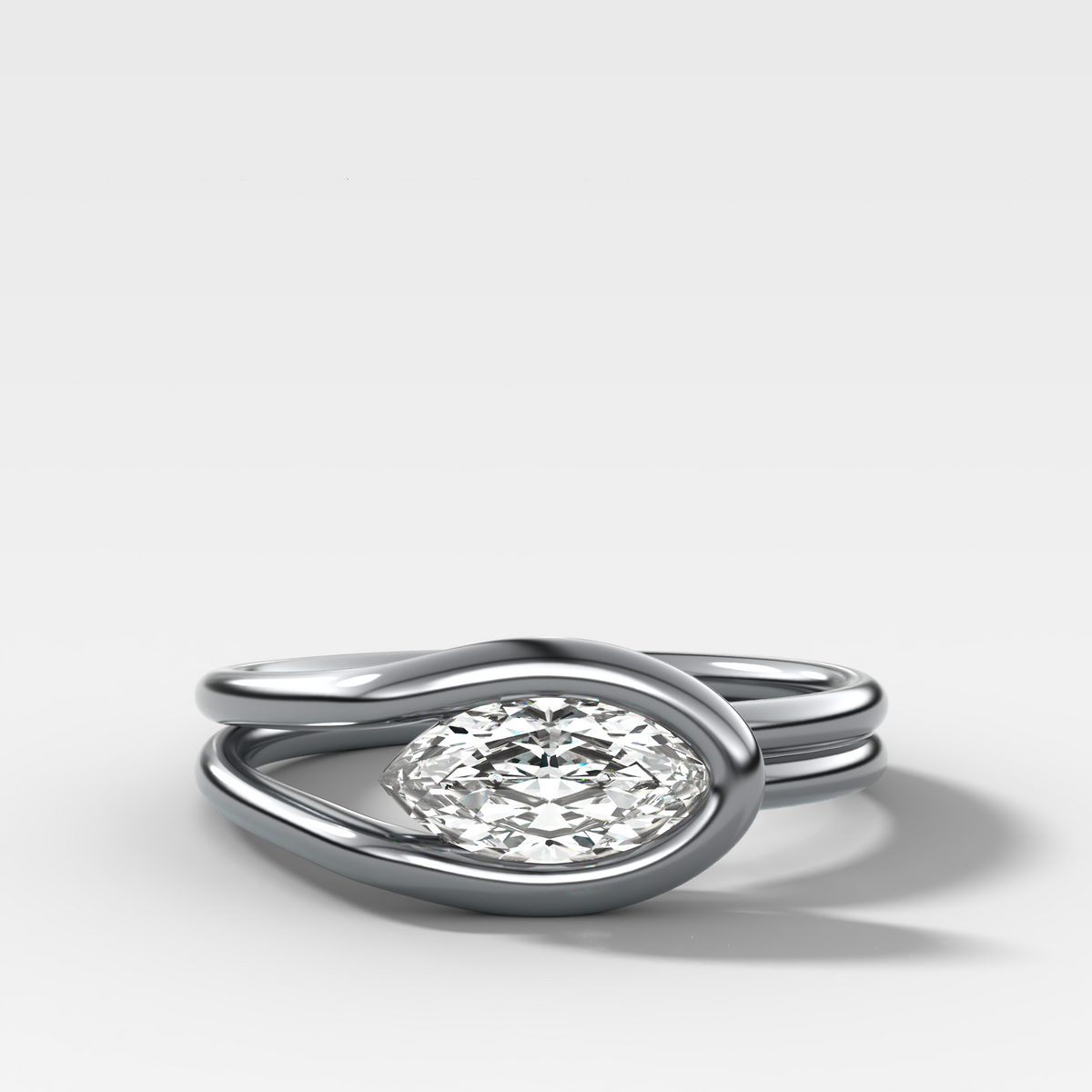 Petite Lasso Band with Marquise Cut Diamond