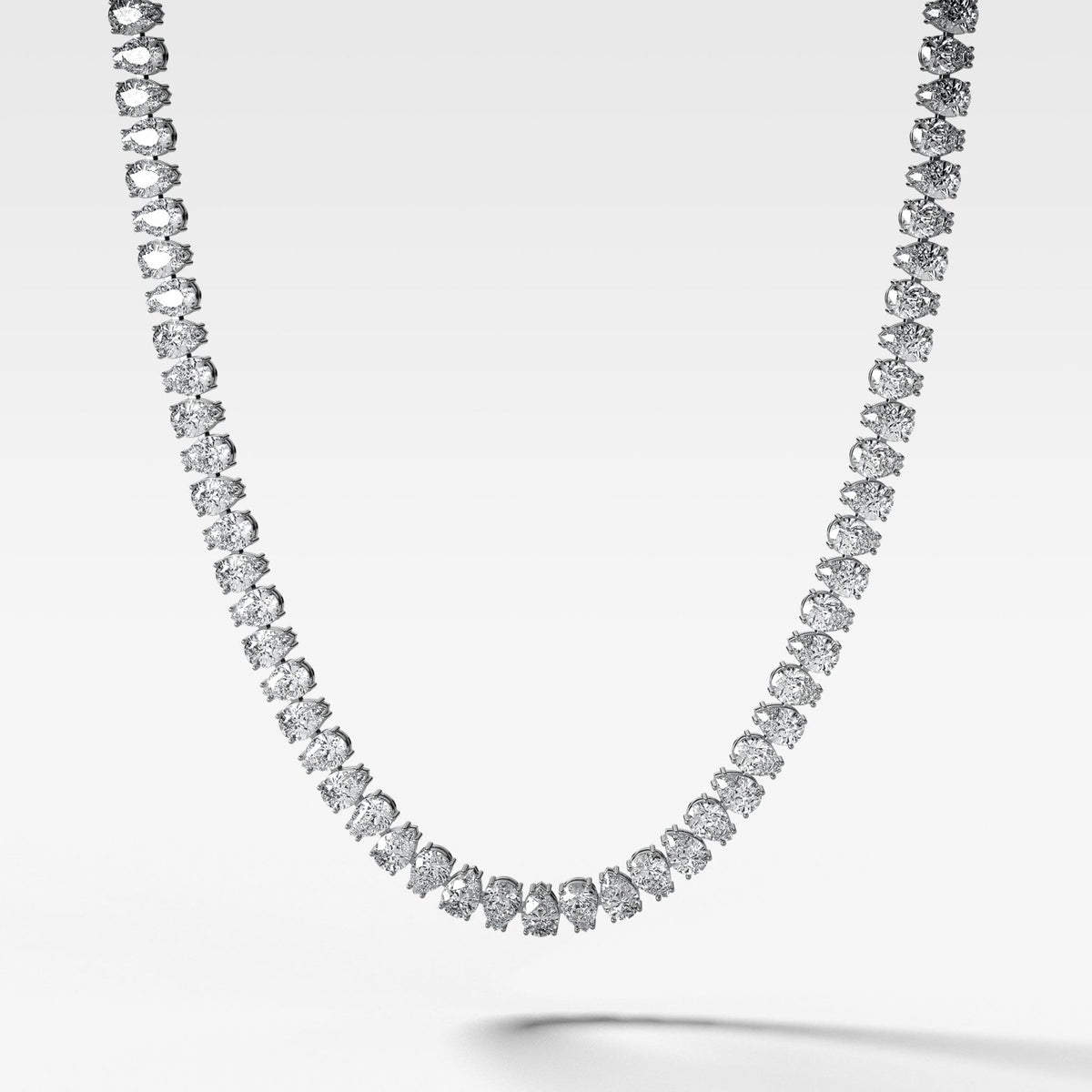 Alternating Pear Diamond Choker Necklace - GOODSTONE