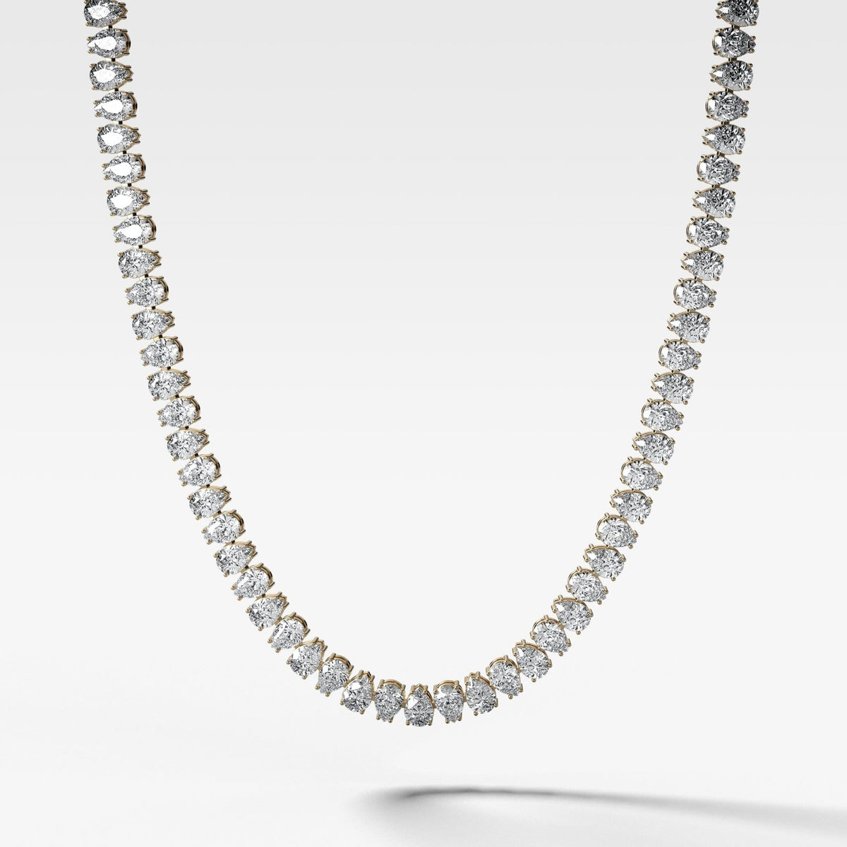 Alternating Pear Diamond Choker Necklace - GOODSTONE