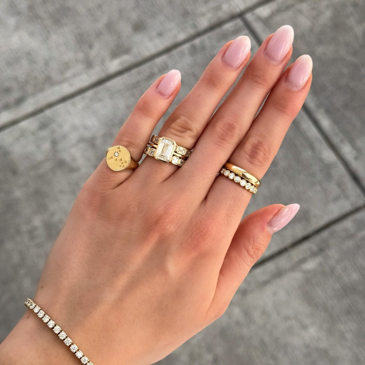 Baby Bezel Eternity Band with Rounds - GOODSTONE