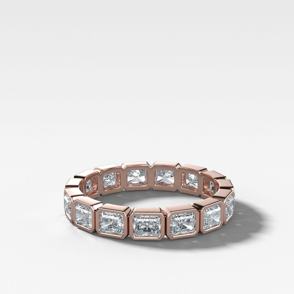 Baby Bezel Set Eternity Band With East West Radiant Cuts - GOODSTONE