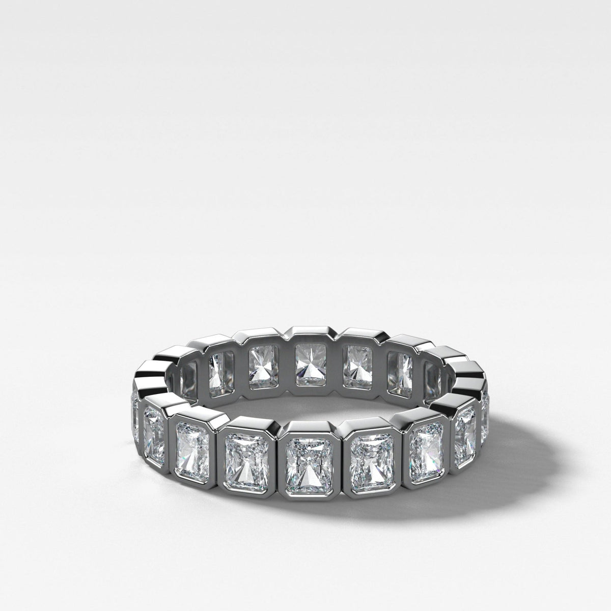 Baby Bezel Set Eternity Band With Radiant Cuts - GOODSTONE