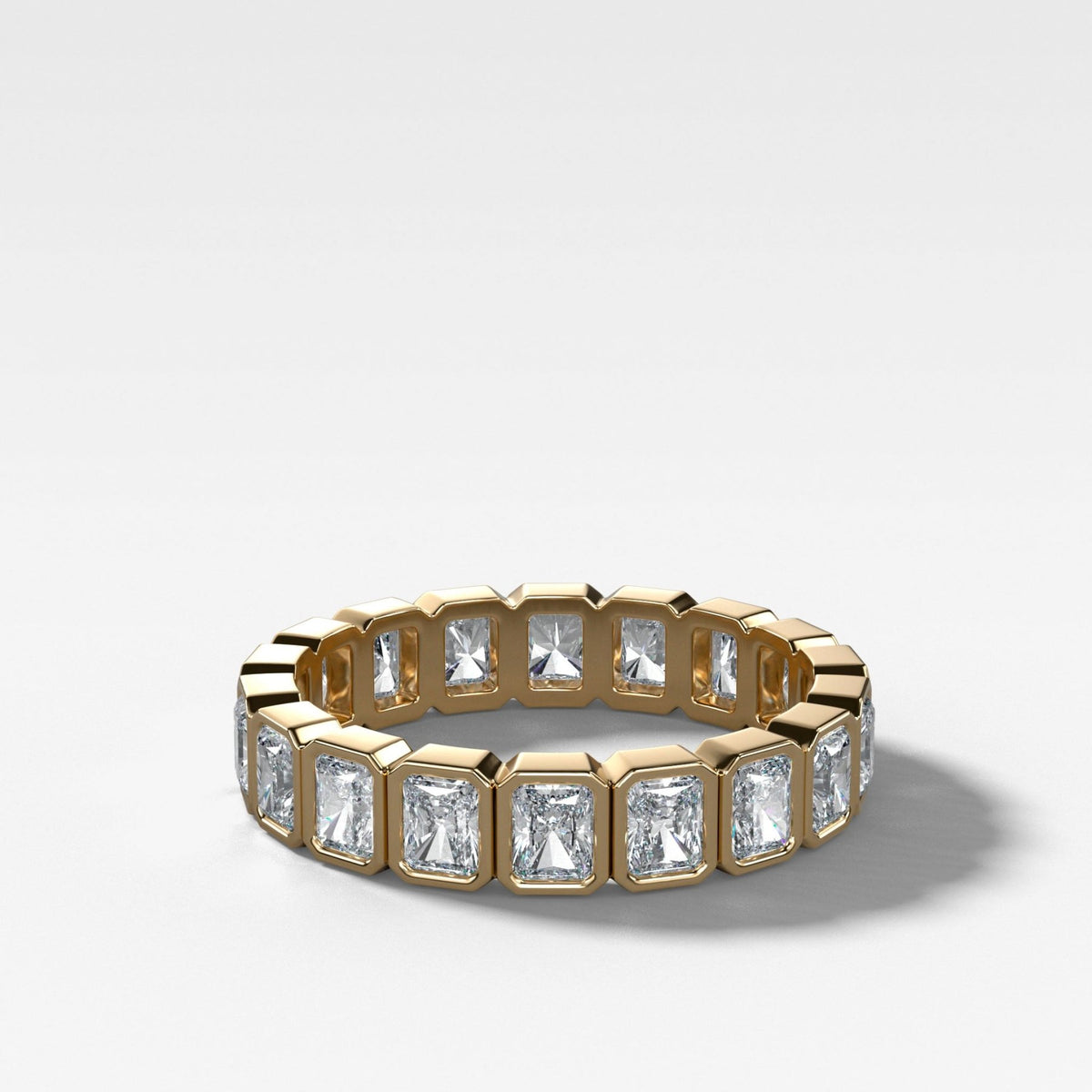 Baby Bezel Set Eternity Band With Radiant Cuts - GOODSTONE