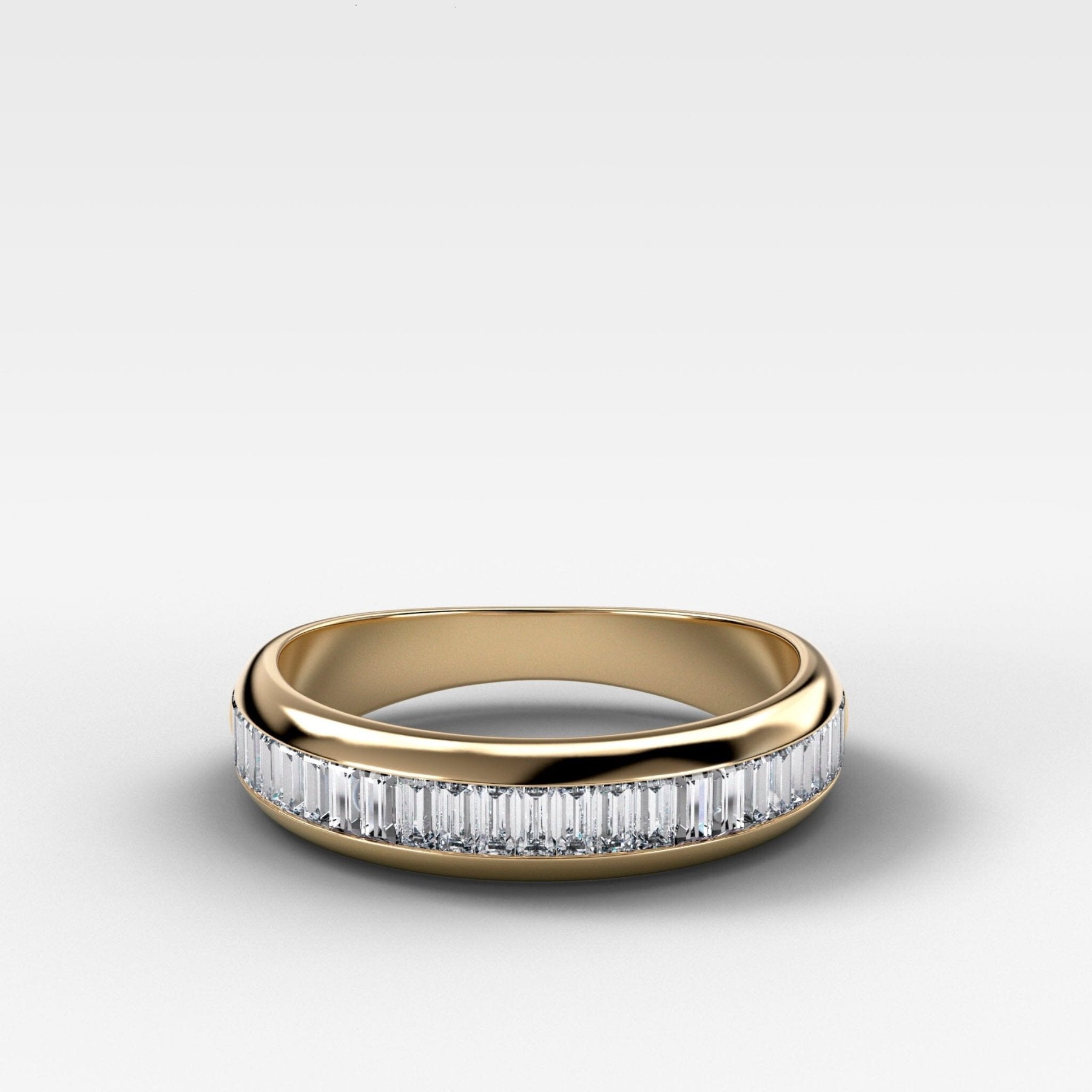 Baguette Channel Set Diamond Wedding Band - GOODSTONE