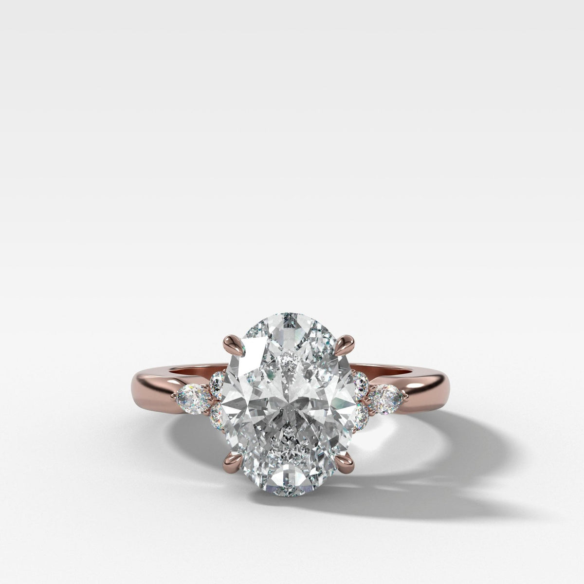 Bella Engagement Ring With Oval Cut Diamond - GOODSTONE