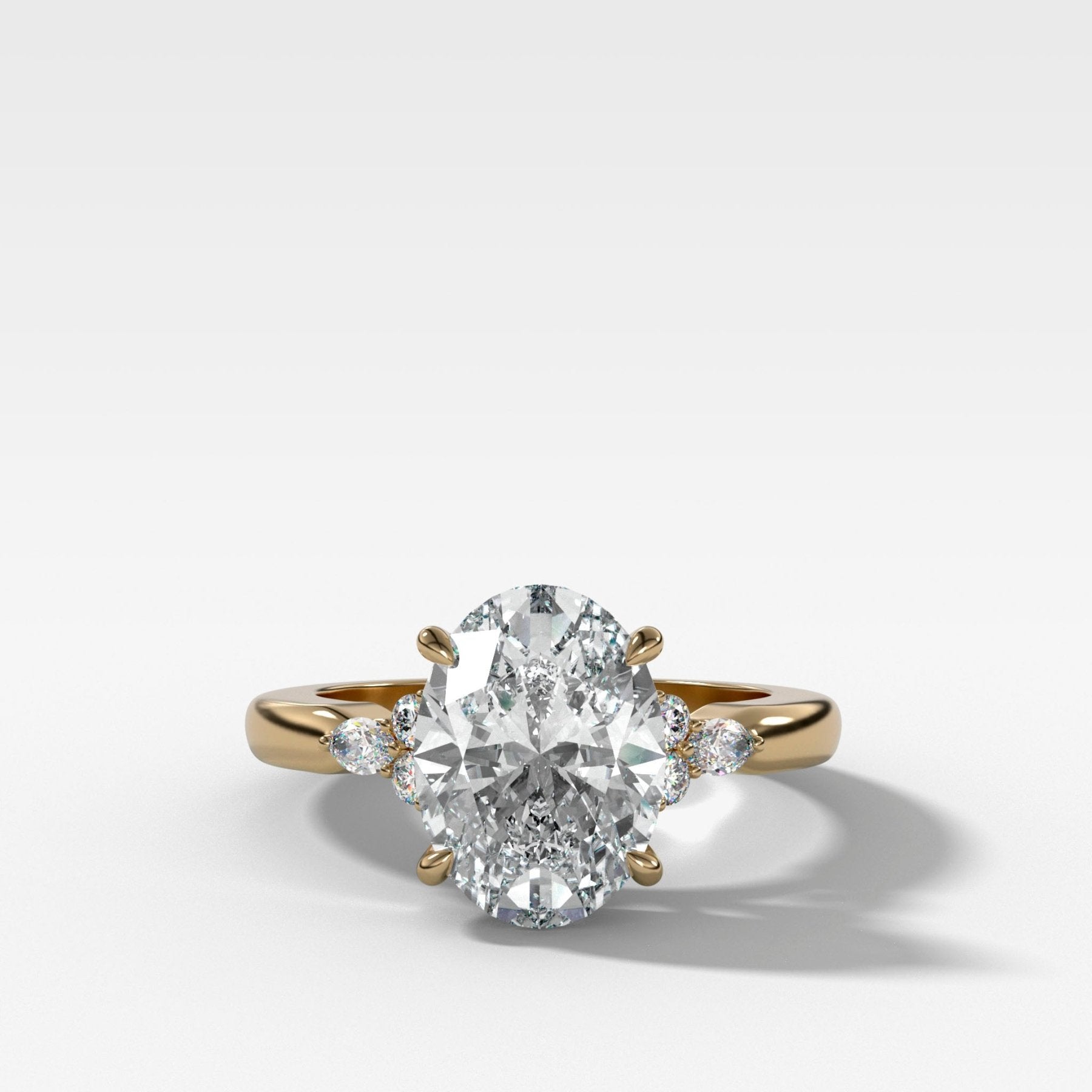 Bella Engagement Ring With Oval Cut Diamond - GOODSTONE