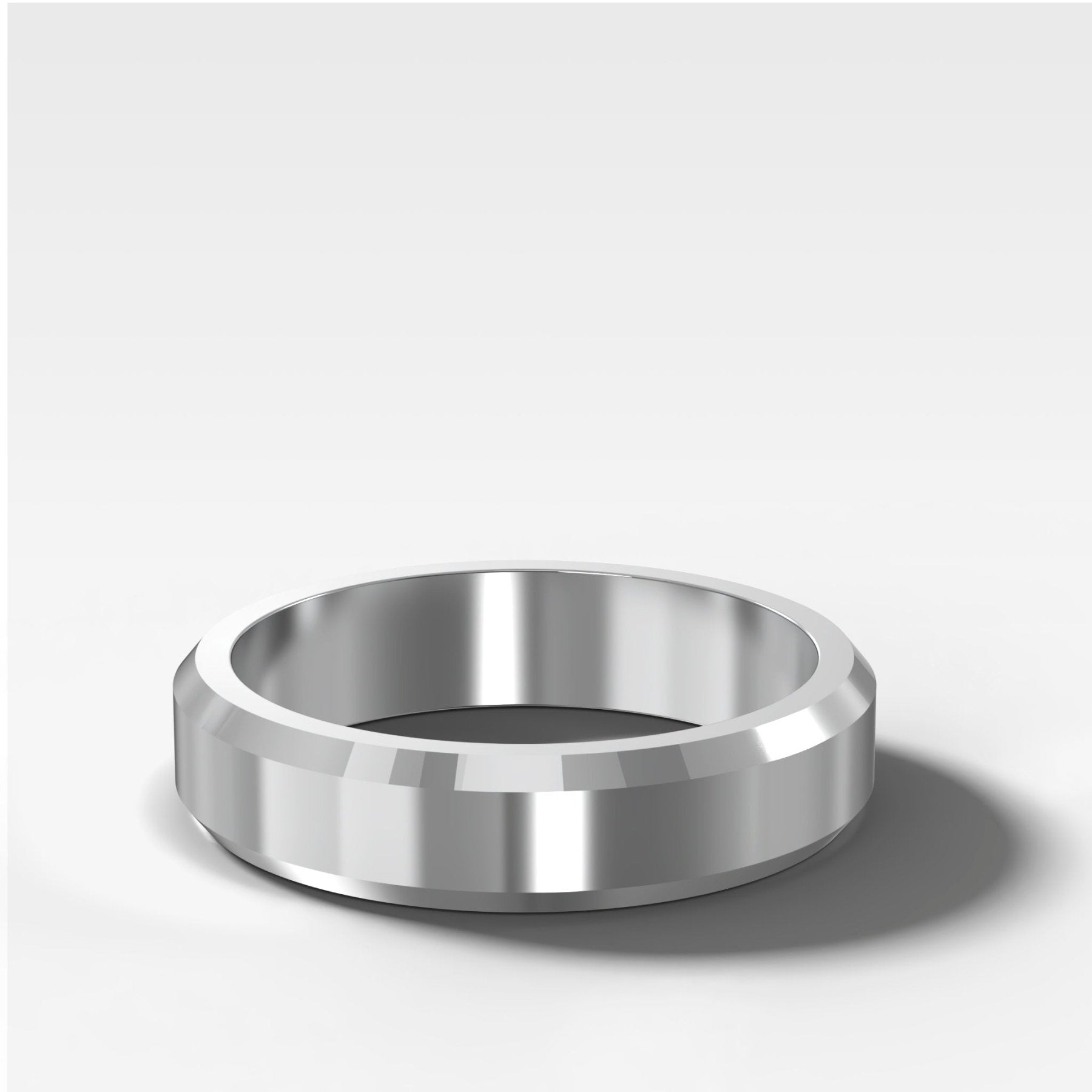 Beveled Edge Wedding Band 5mm - GOODSTONE