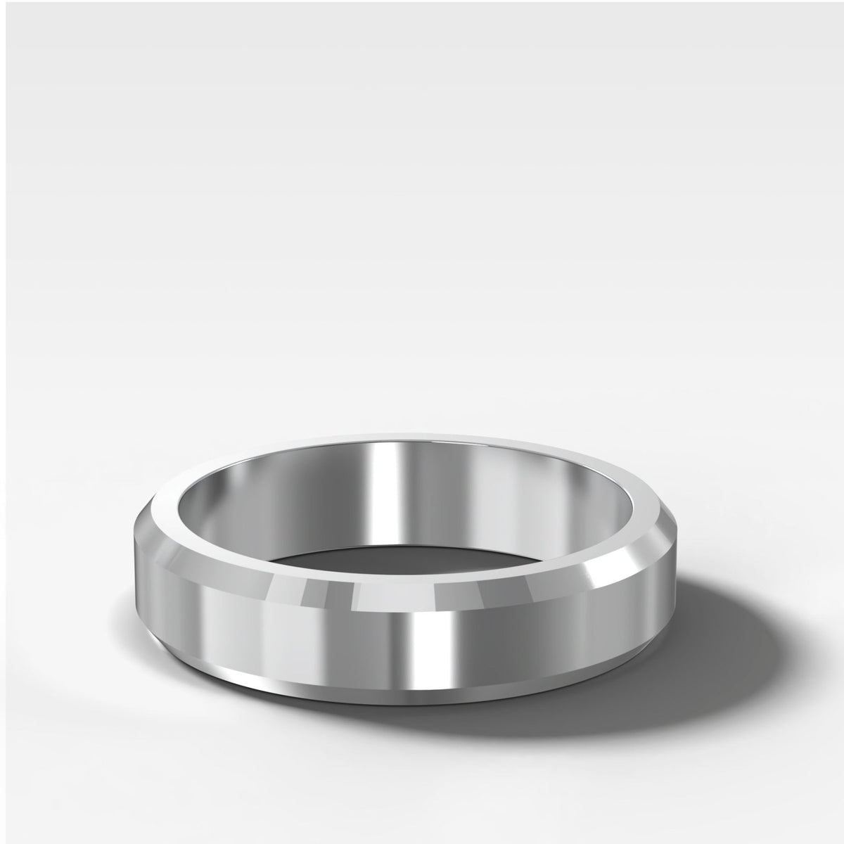 Beveled Edge Wedding Band 5mm - GOODSTONE
