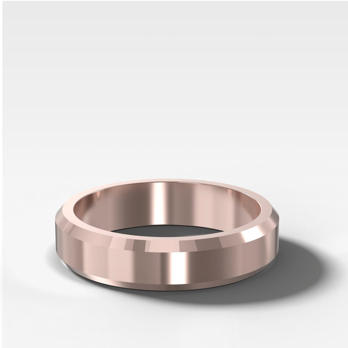 Beveled Edge Wedding Band 5mm - GOODSTONE