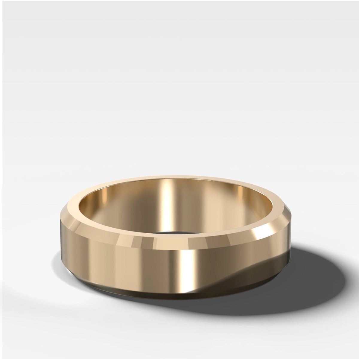 Beveled Edge Wedding Band 6mm - GOODSTONE