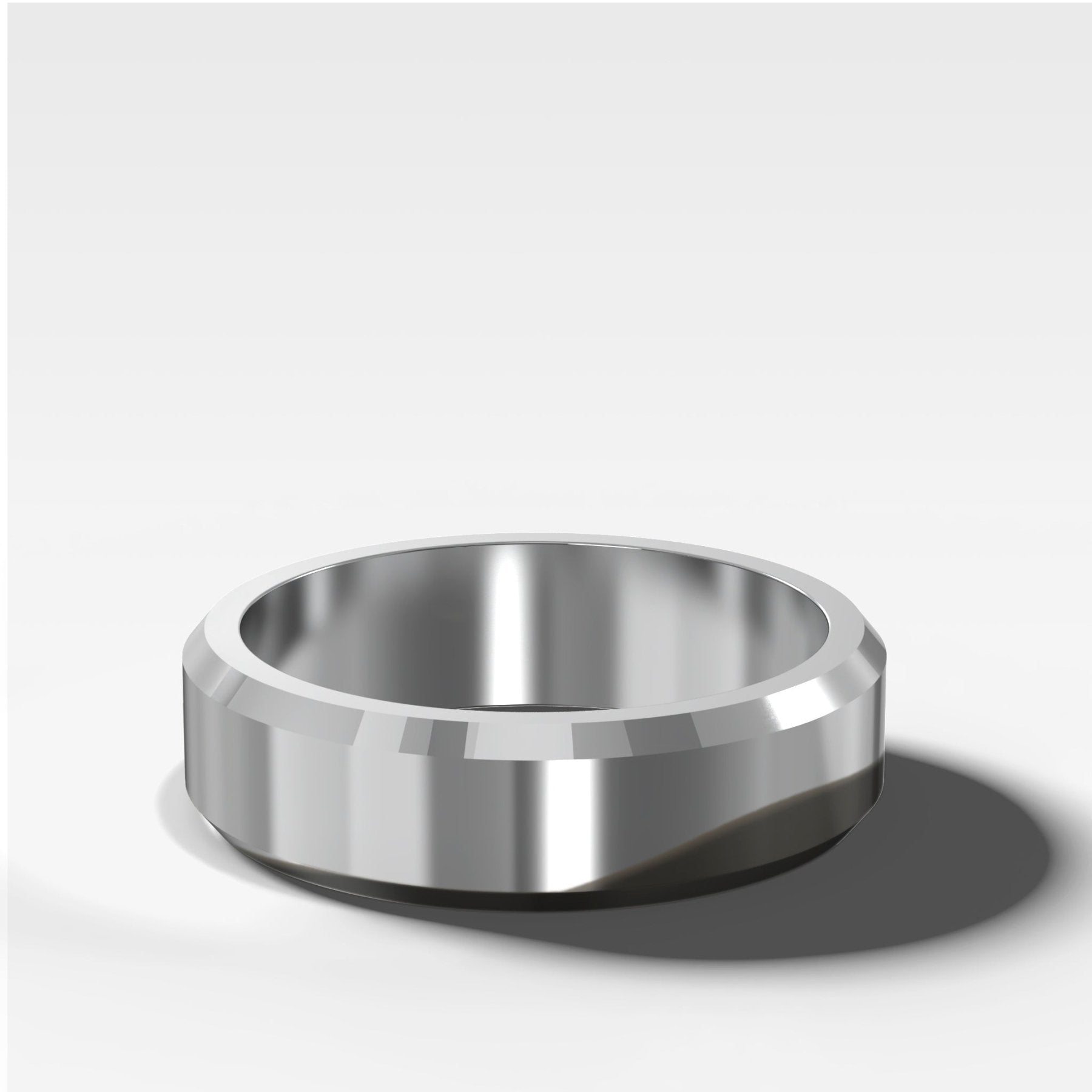 Beveled Edge Wedding Band 6mm - GOODSTONE