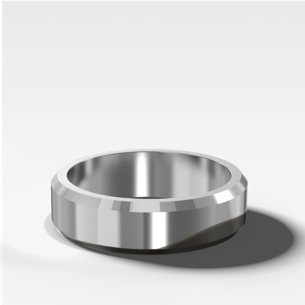 Beveled Edge Wedding Band 6mm - GOODSTONE