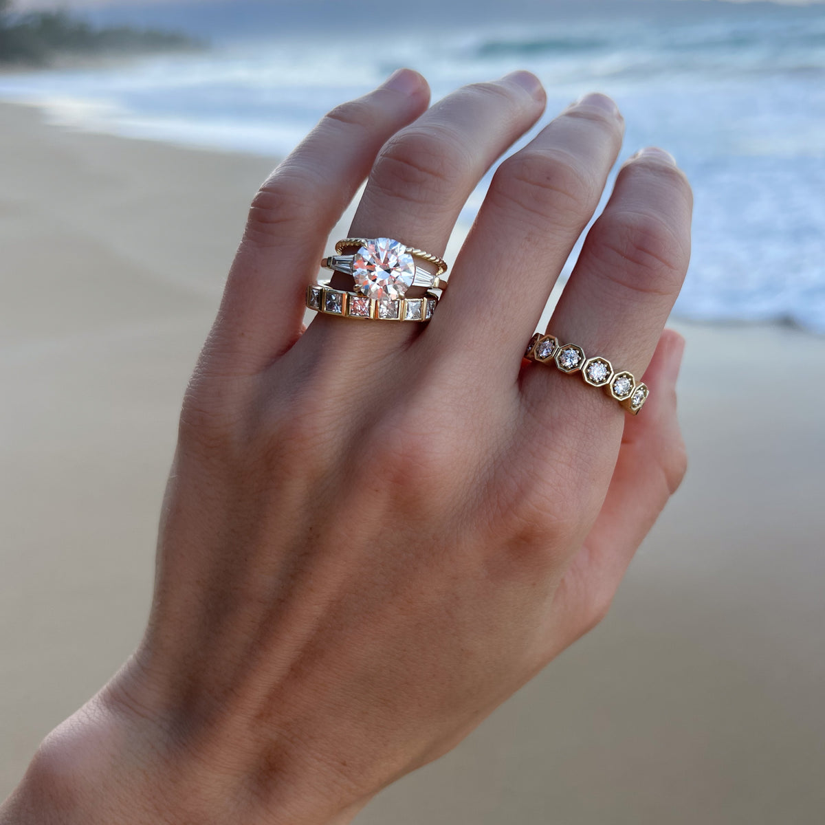 Engagement Rings Cheap Eternity Band Midi Bezel Set Eternity Band