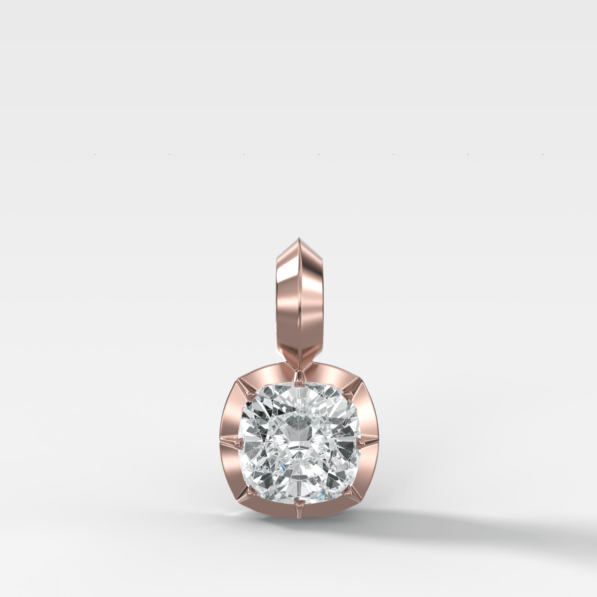 Button Back Cushion Attachable Diamond Pendant - GOODSTONE