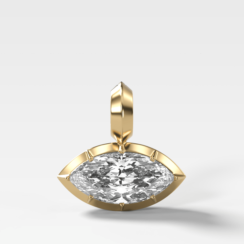 East West Marquise Button Back Attachable Diamond Pendant | GOODSTONE
