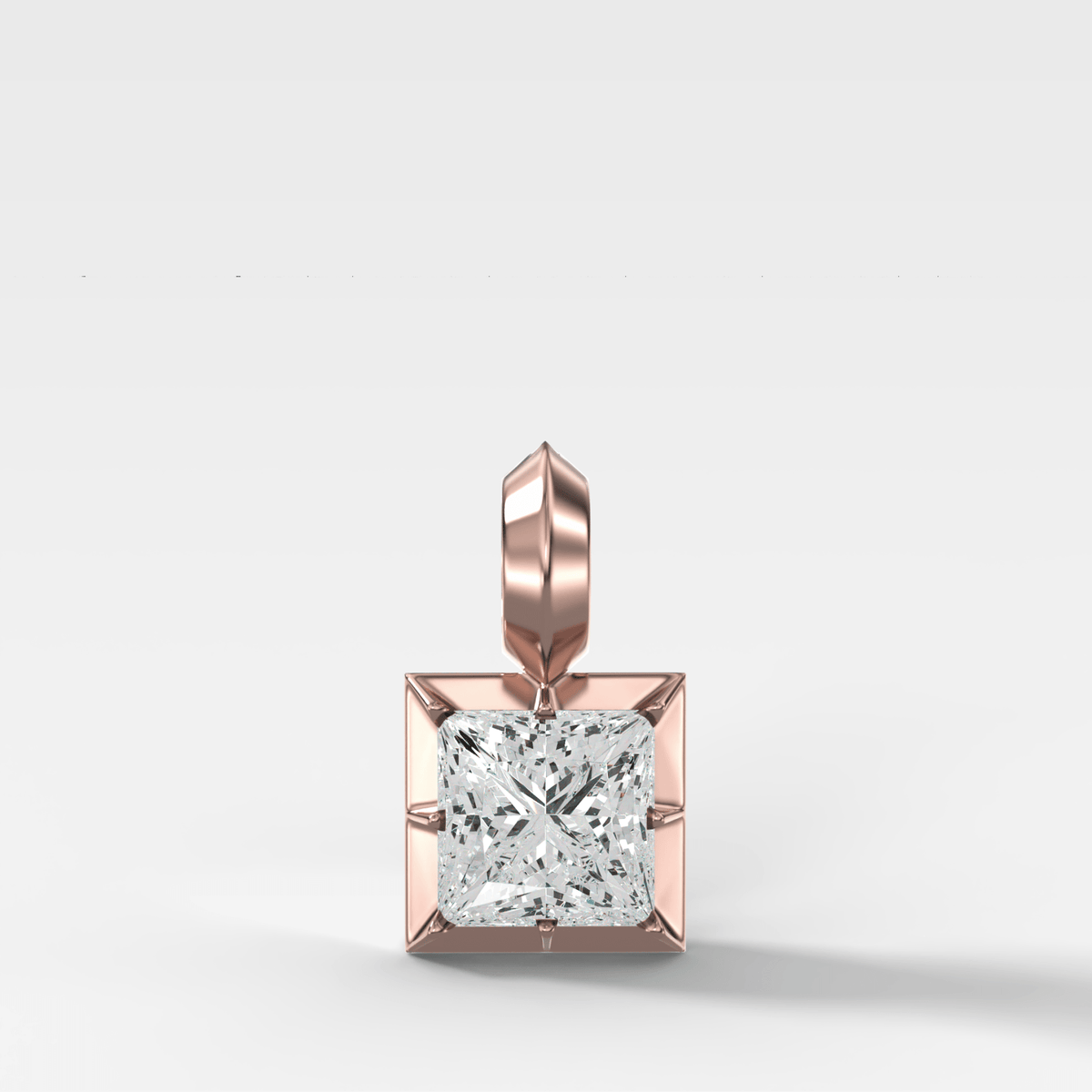 Button Back Princess Attachable Diamond Pendant - GOODSTONE