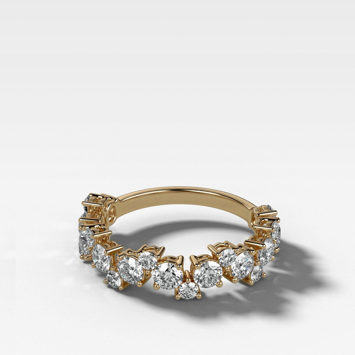 Celestial Round Diamond Wedding Band - GOODSTONE