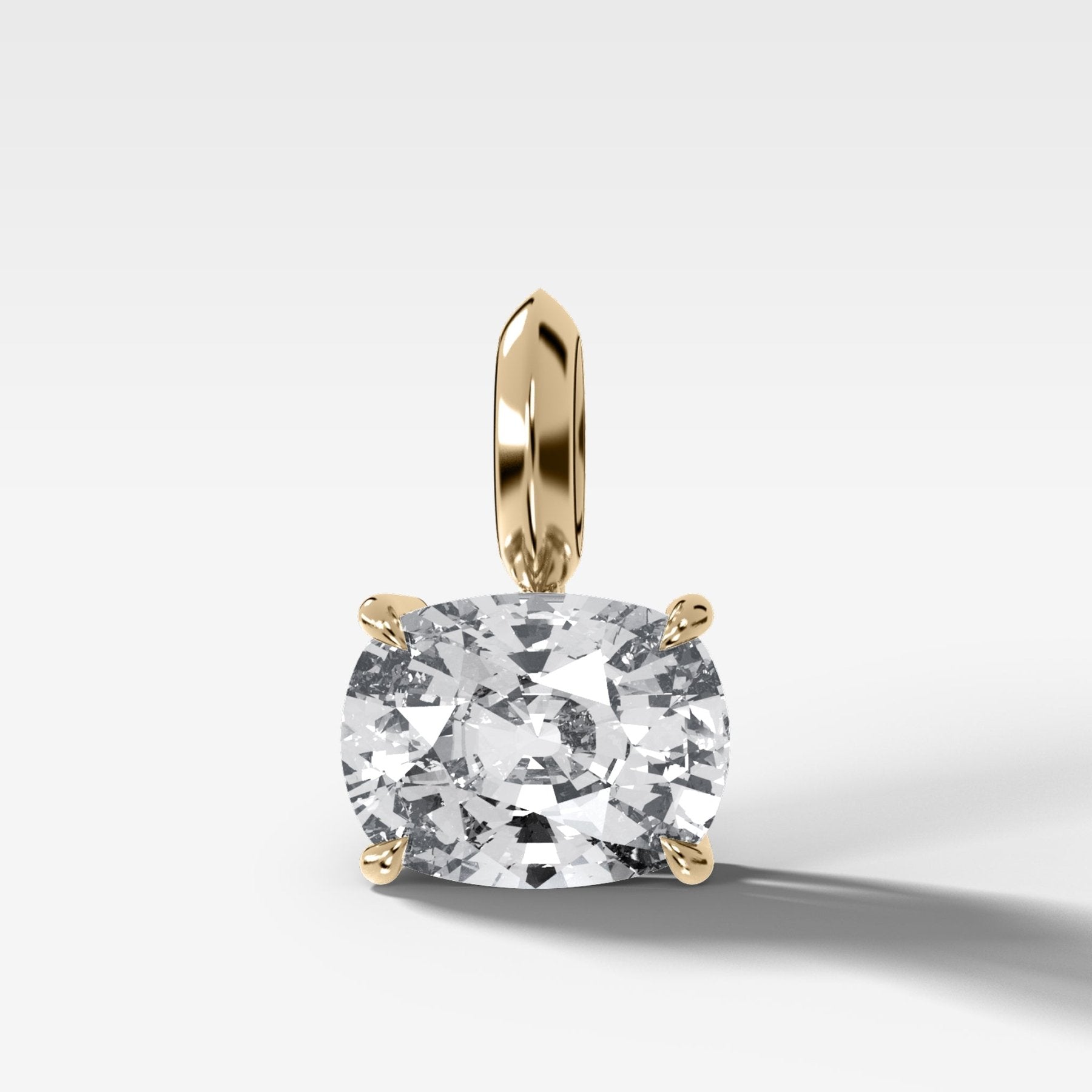 Classic East West Elongated Cushion Attachable Diamond Pendant - GOODSTONE
