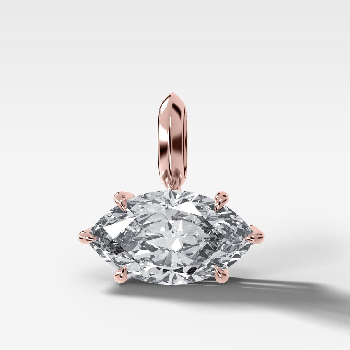 Classic East West Marquise Attachable Diamond Pendant - GOODSTONE
