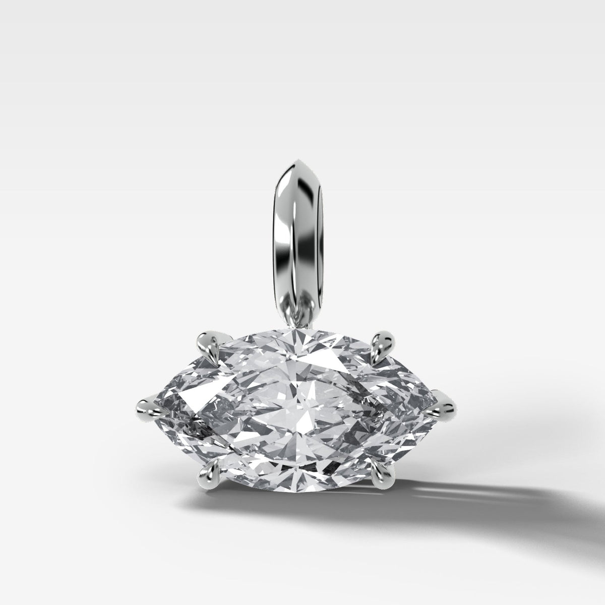 Classic East West Marquise Attachable Diamond Pendant - GOODSTONE