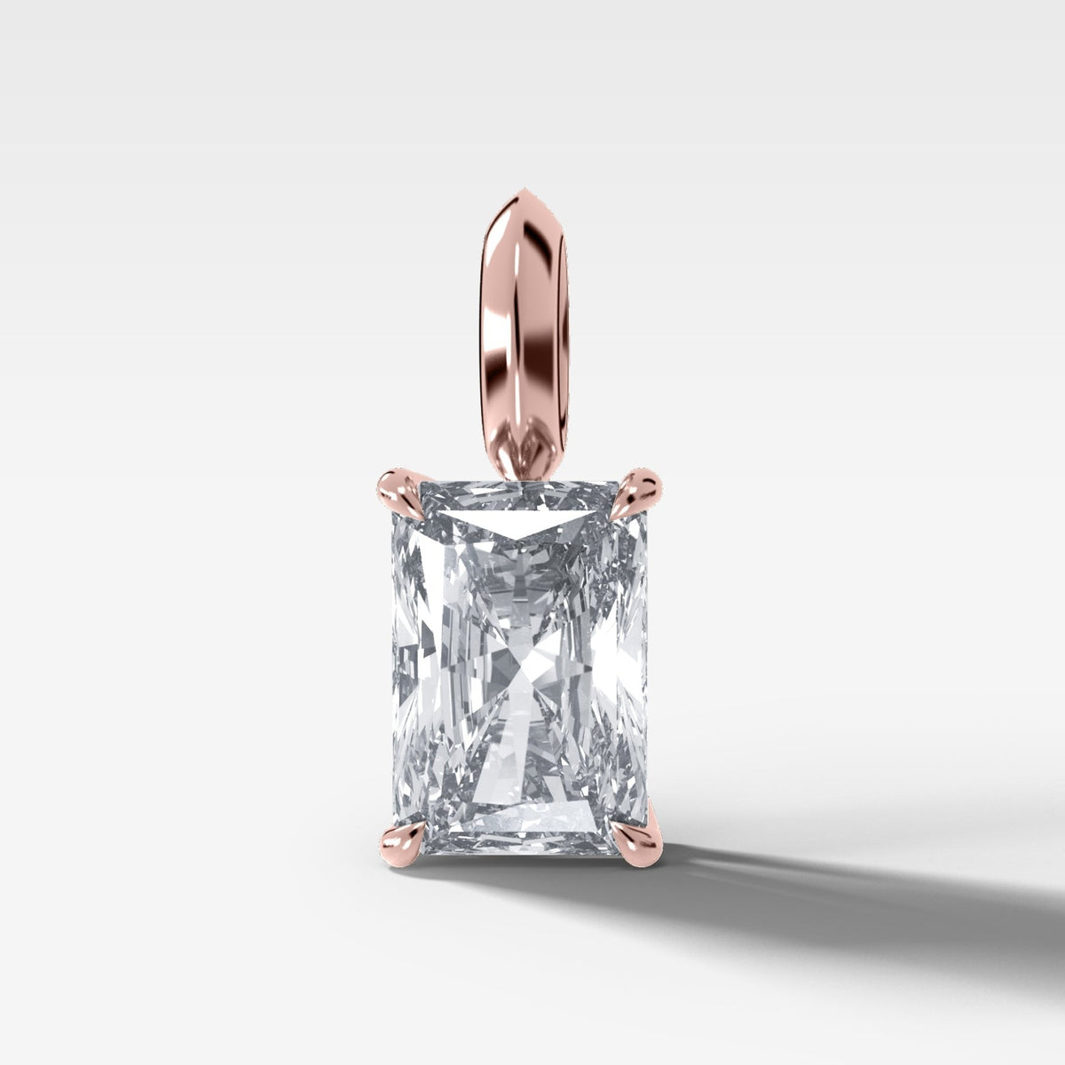 Classic Elongated Radiant Attachable Diamond Pendant - GOODSTONE