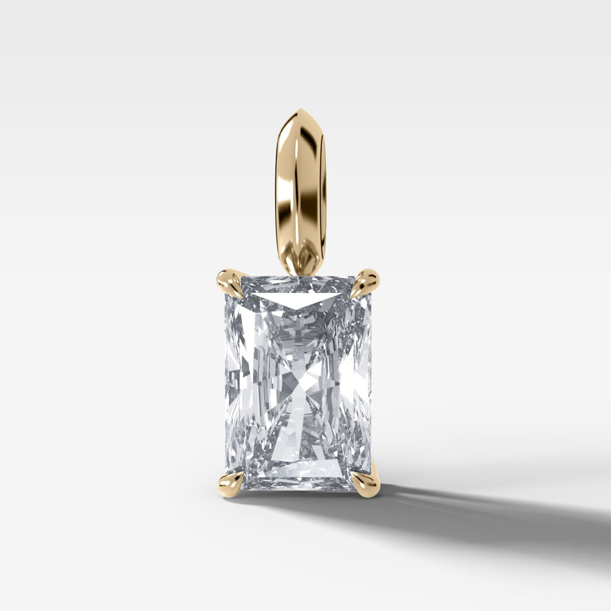 Classic Elongated Radiant Attachable Diamond Pendant - GOODSTONE