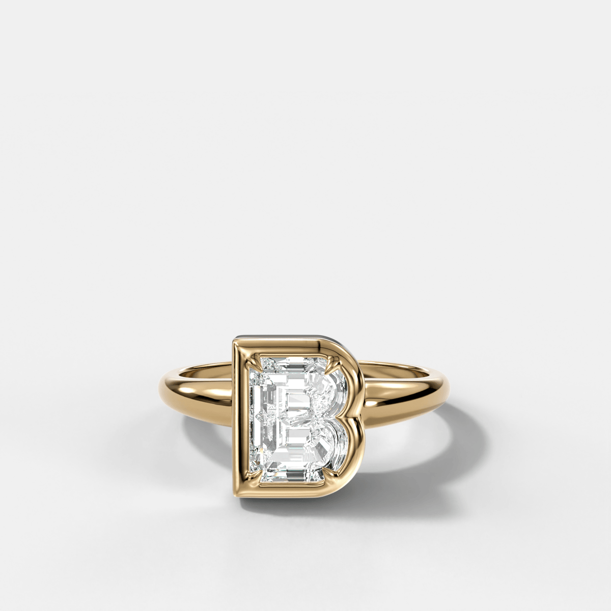Club Diamond Initial Ring - Letter B - GOODSTONE