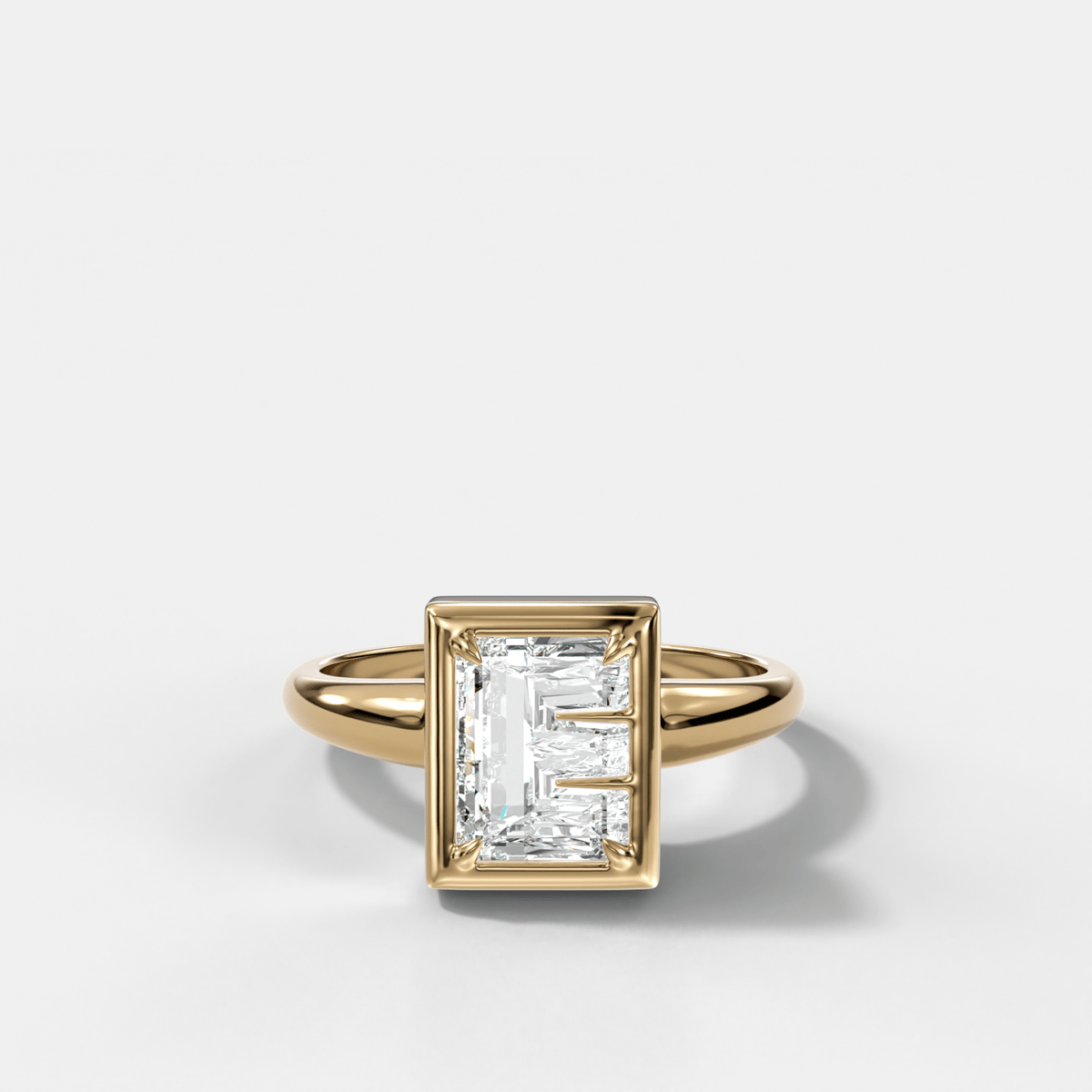 Club Diamond Initial Ring - Letter E - GOODSTONE