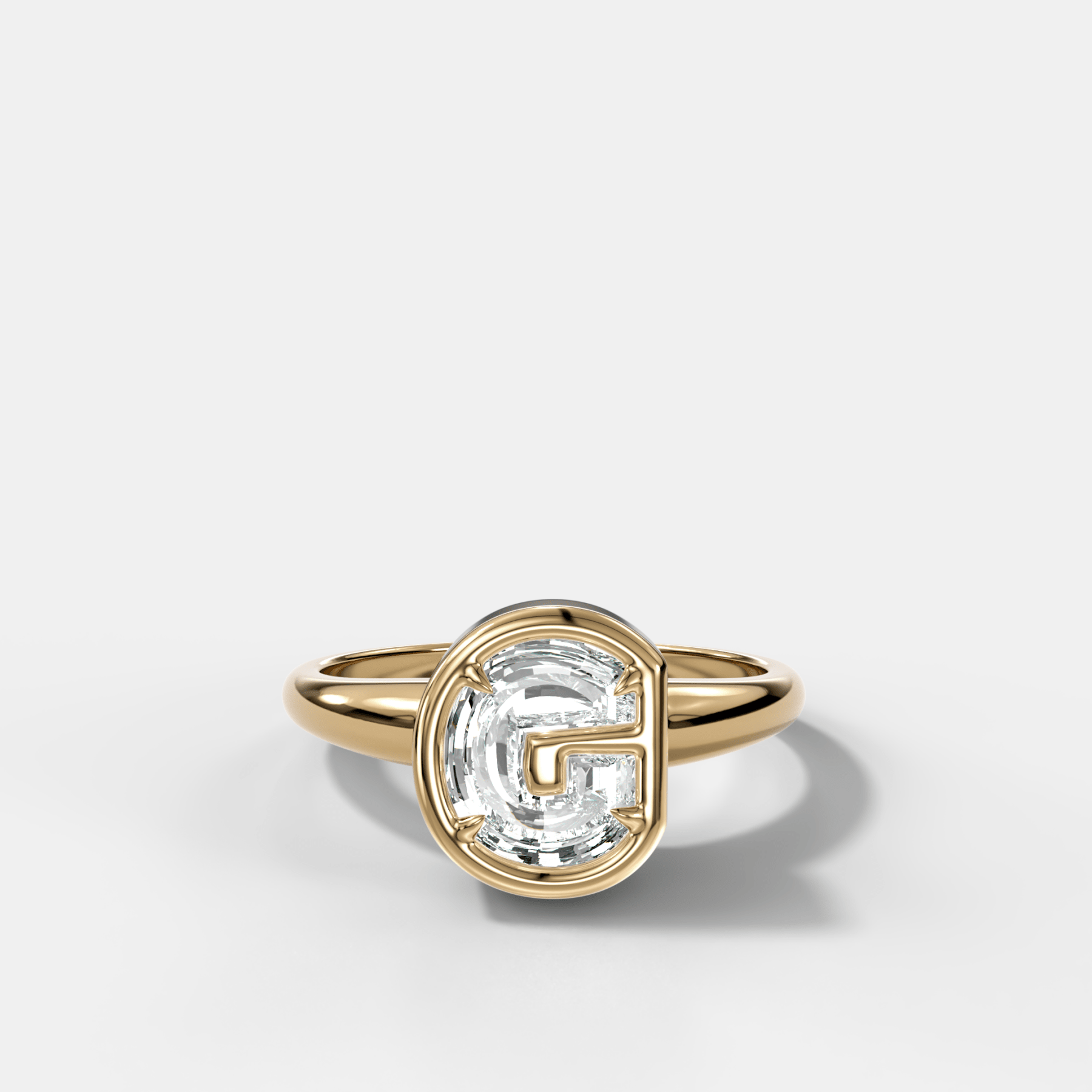 Club Diamond Initial Ring - Letter G - GOODSTONE