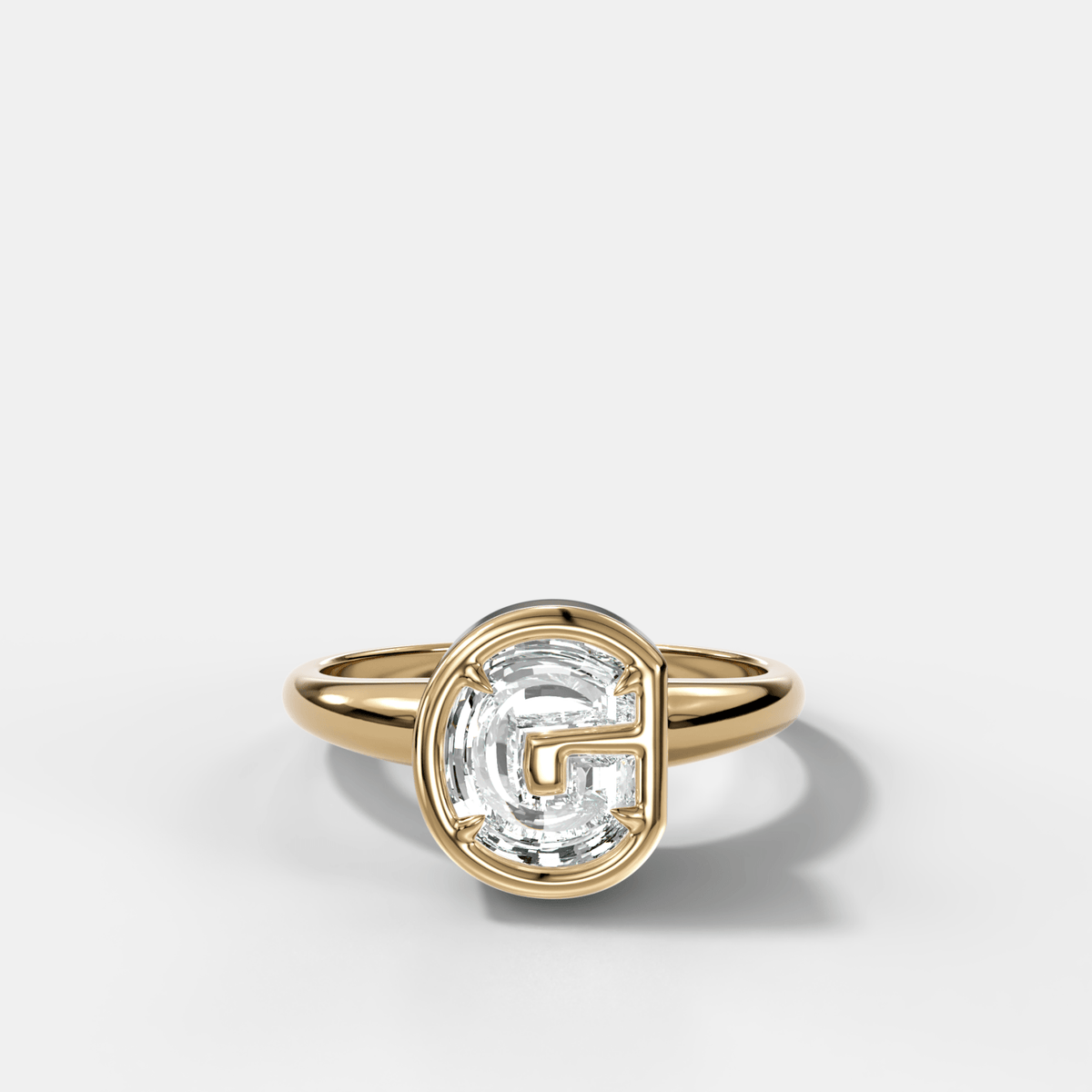 Club Diamond Initial Ring - Letter G - GOODSTONE
