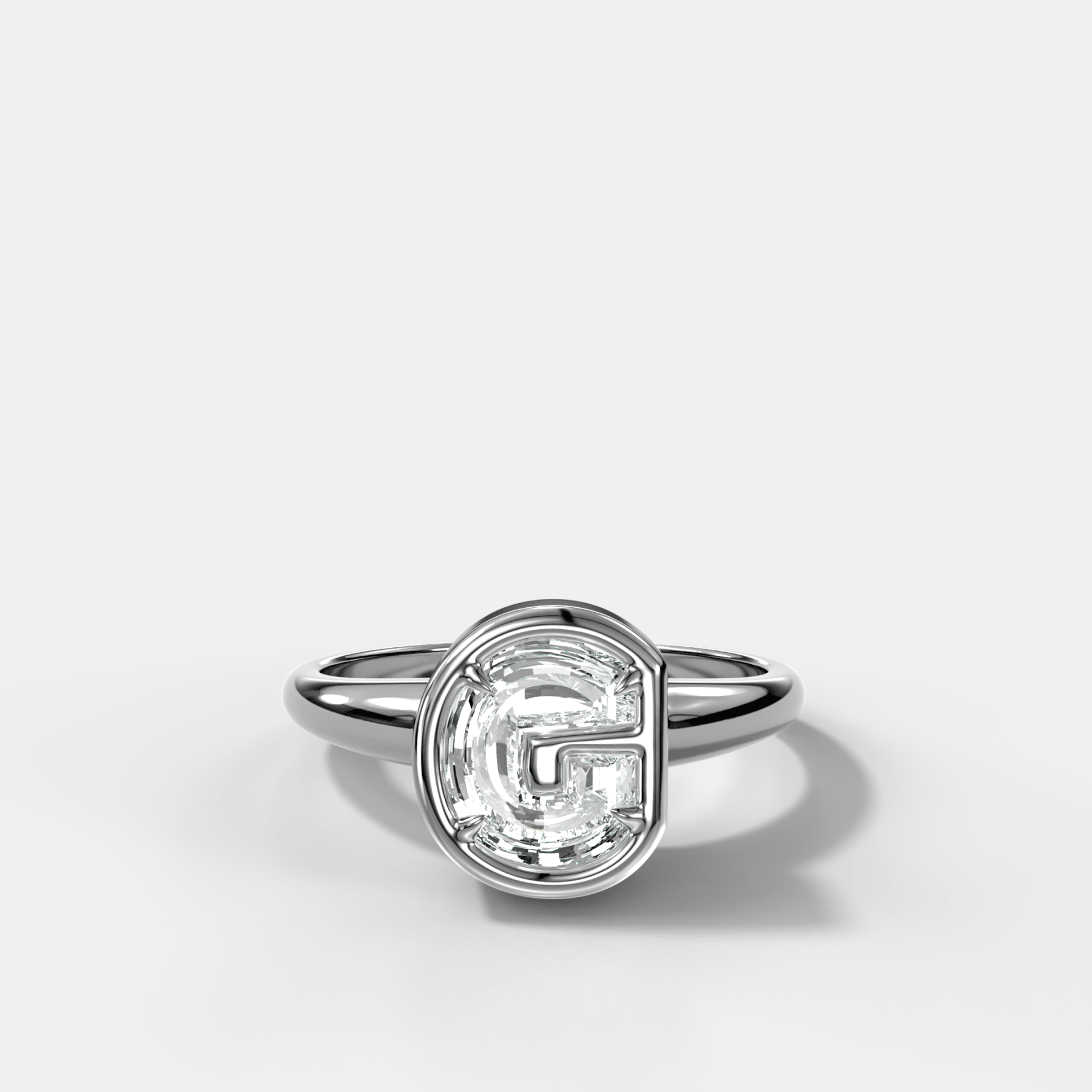 Club Diamond Initial Ring - Letter G - GOODSTONE