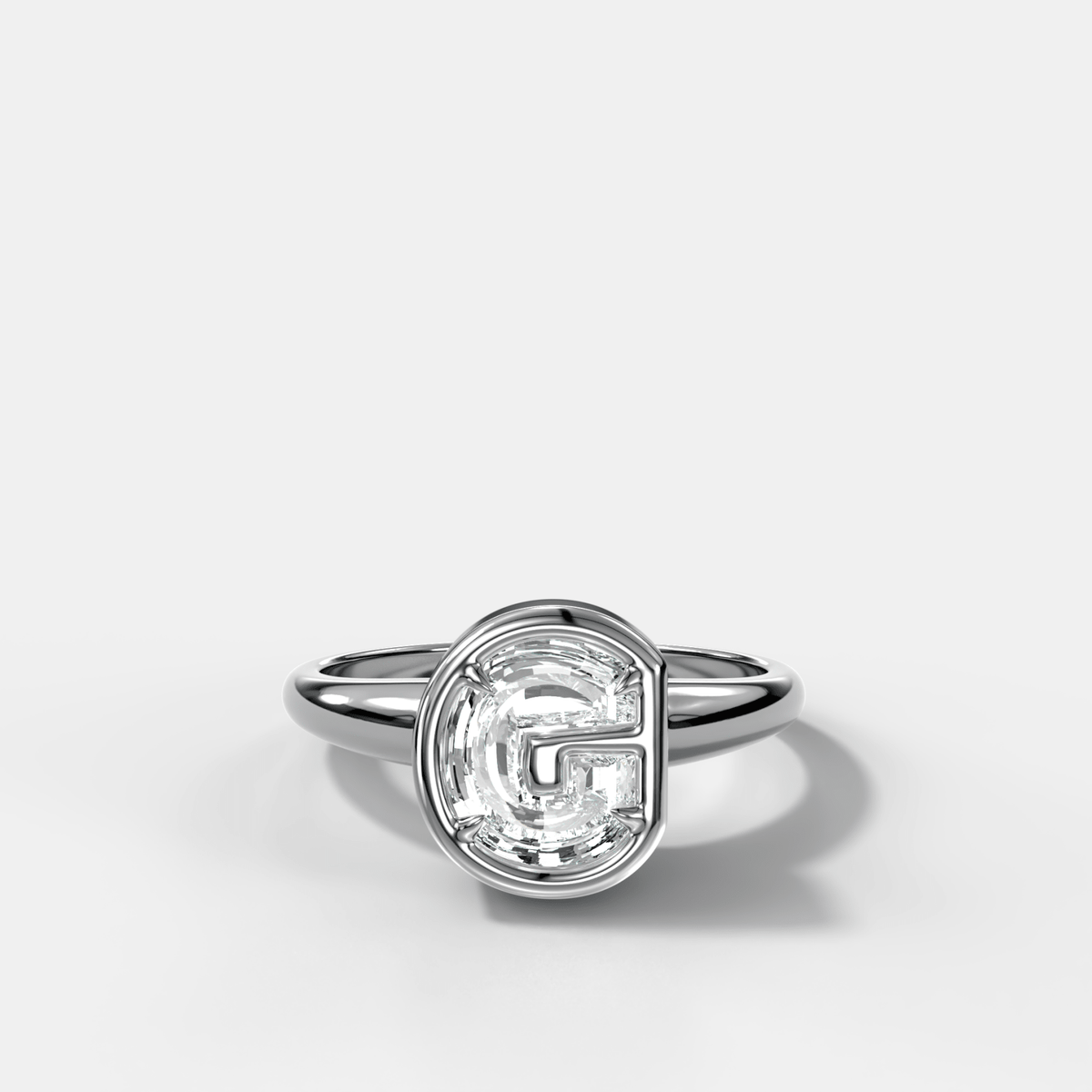 Club Diamond Initial Ring - Letter G - GOODSTONE